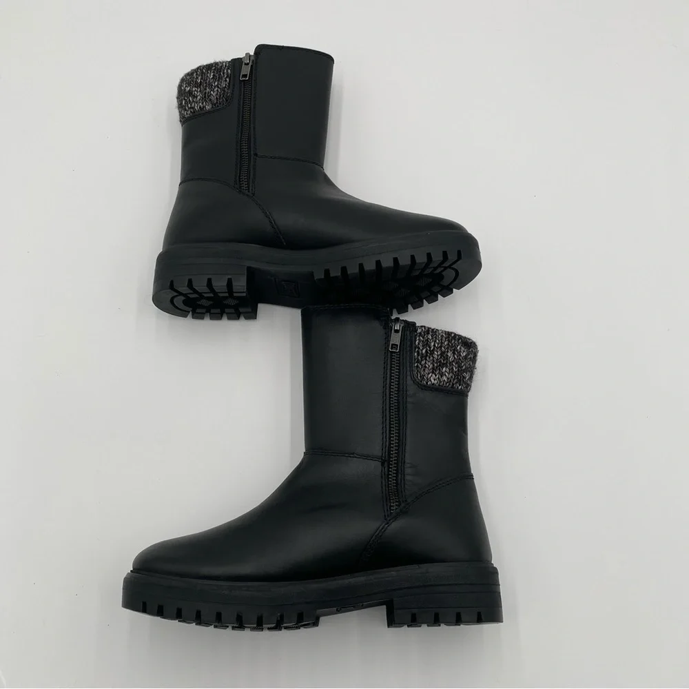 Cougar Women's Neptune Waterproof Knit Winter‎ Boots Black White Size 7 (NWOT)